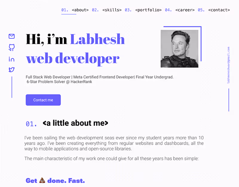 Cover image for Developer's Portfolio