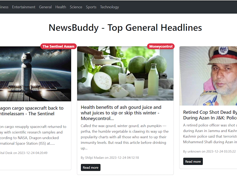 Cover image for NewsBuddy - A news app in react js