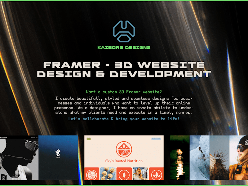 Cover image for Framer - 3D Website Design & Development