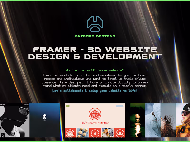 Cover image for Framer - 3D Website Design & Development