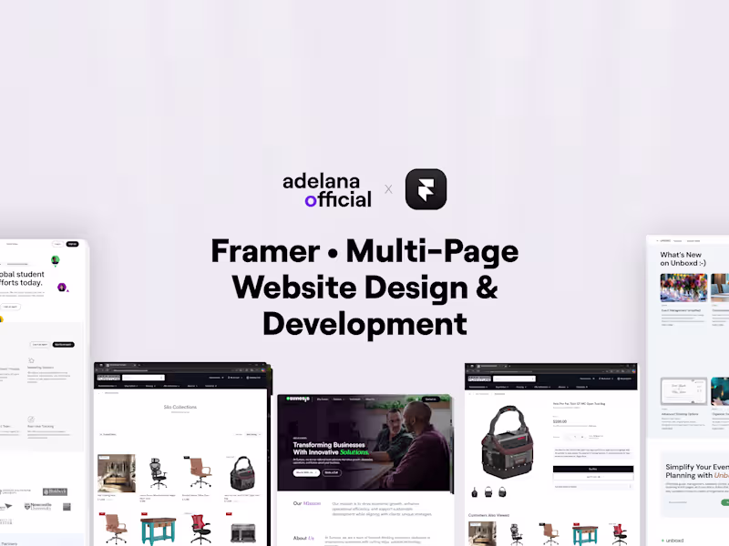 Cover image for Framer • Multi-Page Website Design & Development