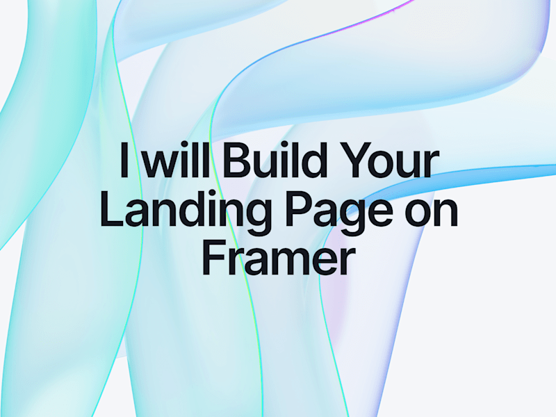 Cover image for Engaging Framer Landing Page Design & Build 🌟