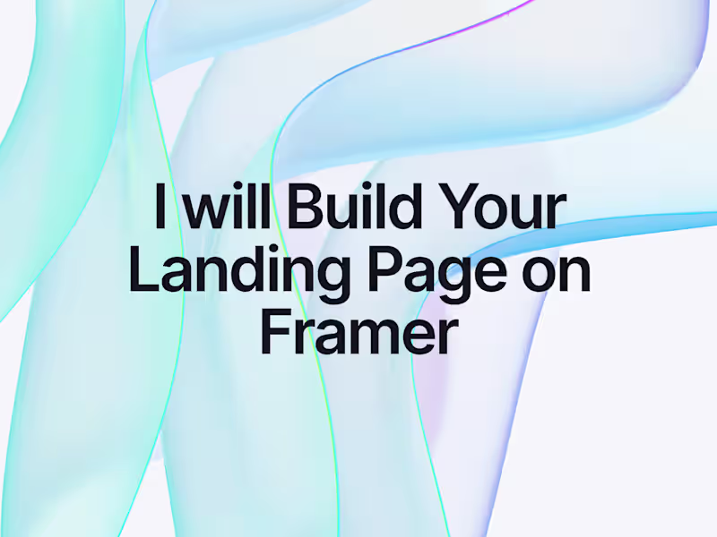 Cover image for Engaging Framer Landing Page Design & Build 🌟