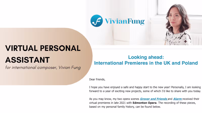 Cover image for Virtual personal assistant for international composer