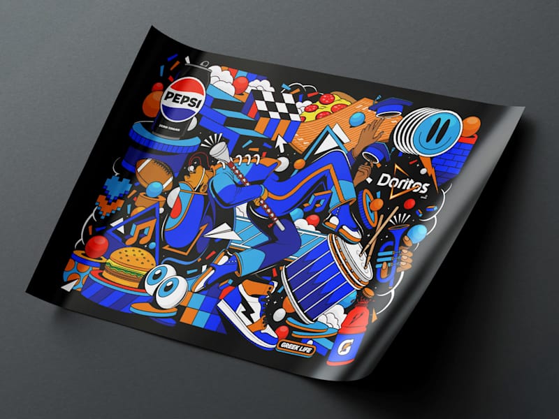 Cover image for HBCU Takeover Tour Illustration for PepsiCo