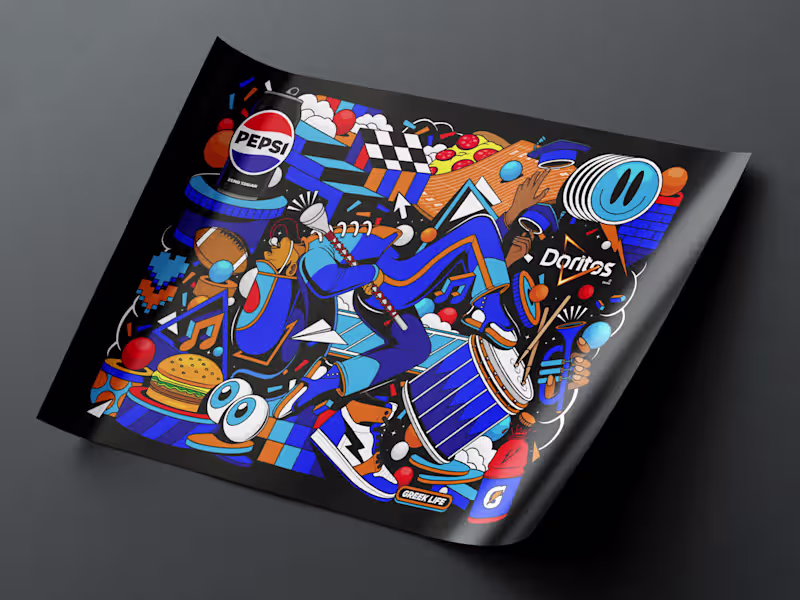 Cover image for HBCU Takeover Tour Illustration for PepsiCo