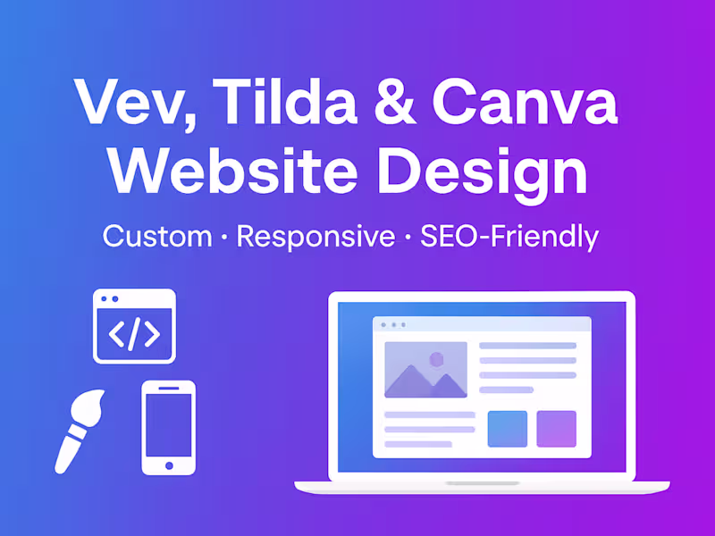 Cover image for I will design or redesign vev, tilda, and canva websites