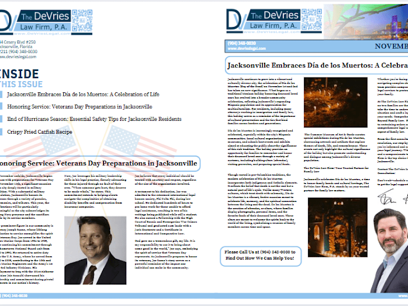 Cover image for DeVries Law Firm,P.A Newsletter 
