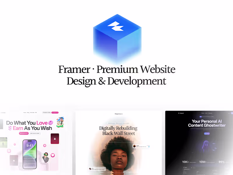Cover image for Framer · Premium Website Design & Development