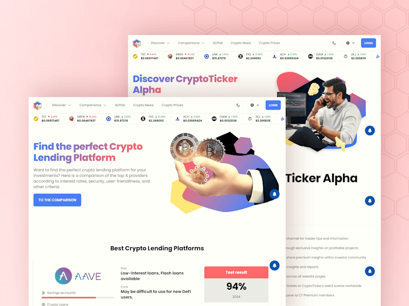 Cover image for Development of CryptoTicker.io Web3 Media Platform
