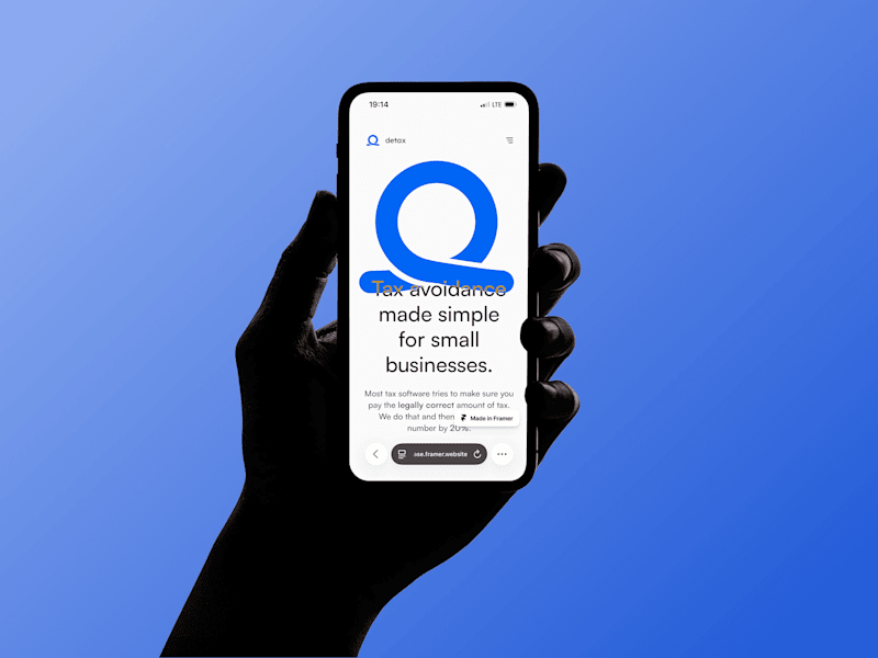 Cover image for SaaS Marketing Page – Advanced Framer Build (Detax)
