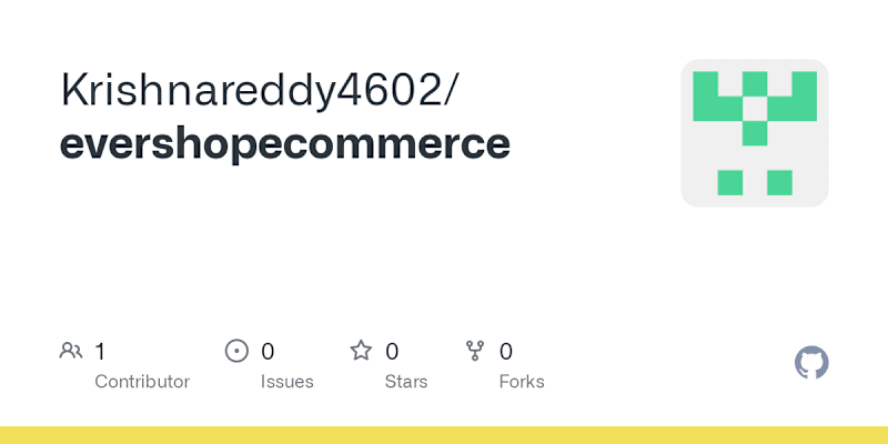 Cover image for Krishnareddy4602/evershopecommerce