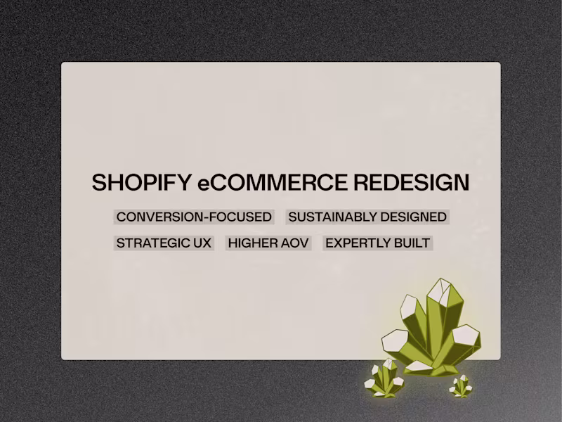 Cover image for SHOPIFY eCOMMERCE REDESIGN