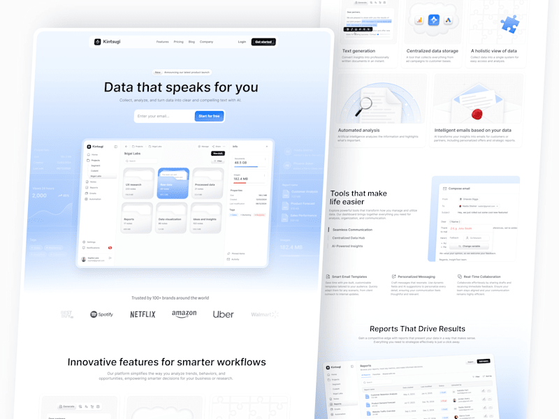 Cover image for Landing Page for an AI-Powered Research Dashboard