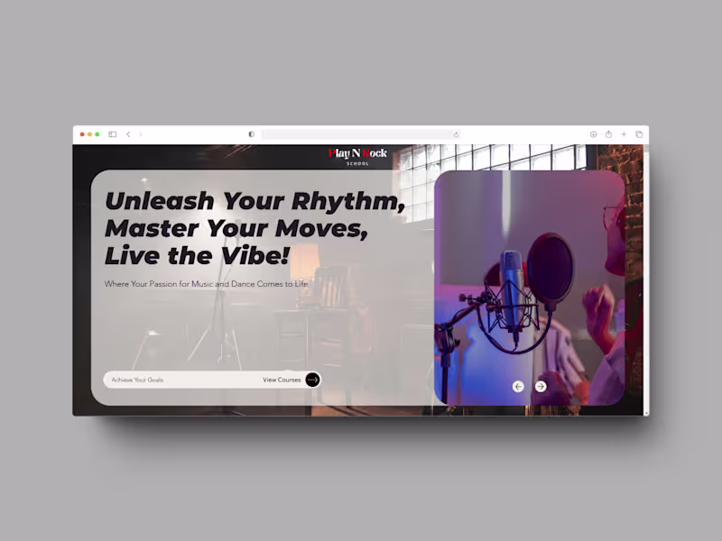 Cover image for Play N Rock: Website UI Design & Development