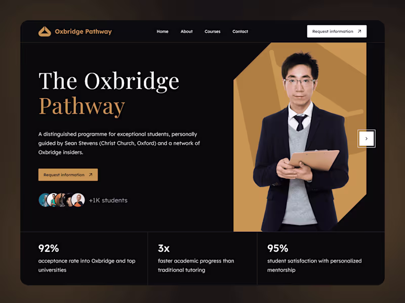 Cover image for Landing Page – Oxbridge Pathway
