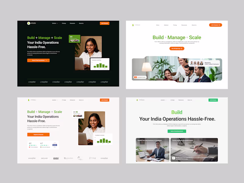 Cover image for Landing Page Redesign – Paybook Hero Section Explorations