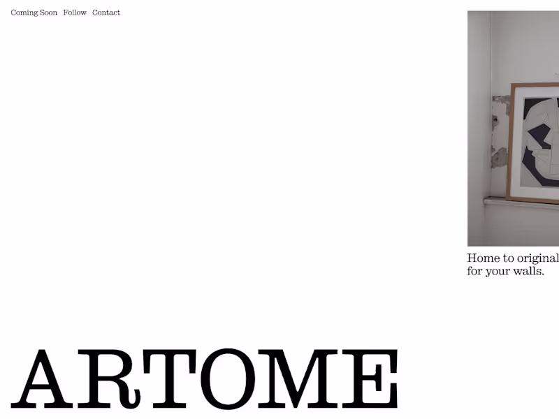 Cover image for Artome Framer Website Development