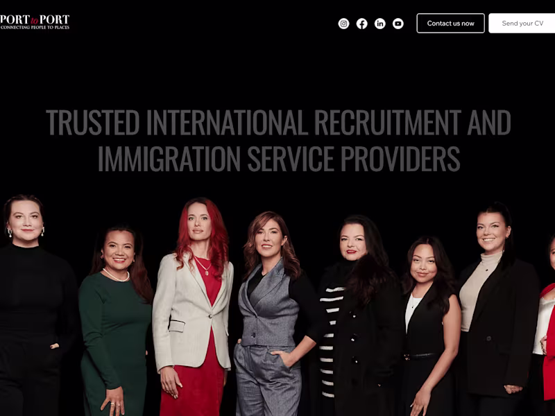 Cover image for Port to Port Immigration: Empowered by Wix Studio
