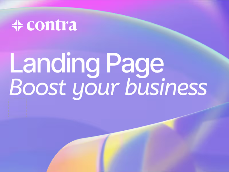 Cover image for Custom made landing page to drive business for your company