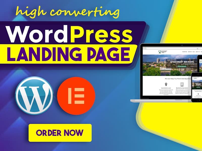 Cover image for I will create modern wordpress landing page with elementor pro