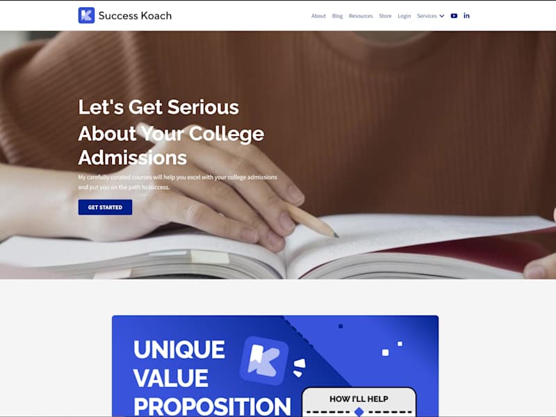 Cover image for Success Koach College Counseling Site
