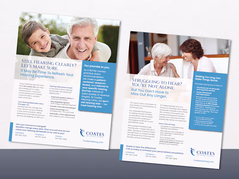 Cover image for Patient-Focused Direct Mailers for Hearing Clinic