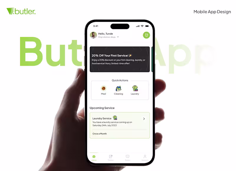 Cover image for Butler - Lifestyle Services Mobile App Design