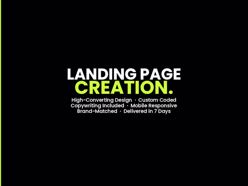 Cover image for High-Converting Landing Page Design & Creation