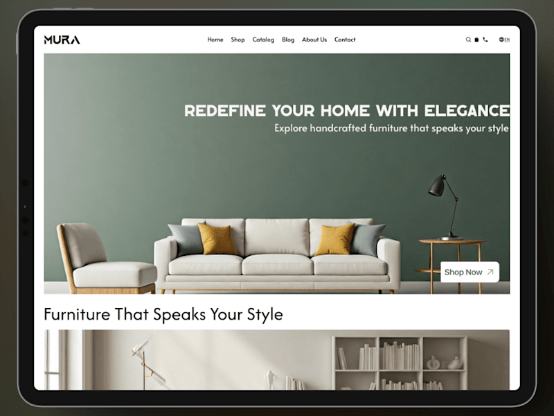 Cover image for Mura - Furniture Ecommerce Website UI UX Design