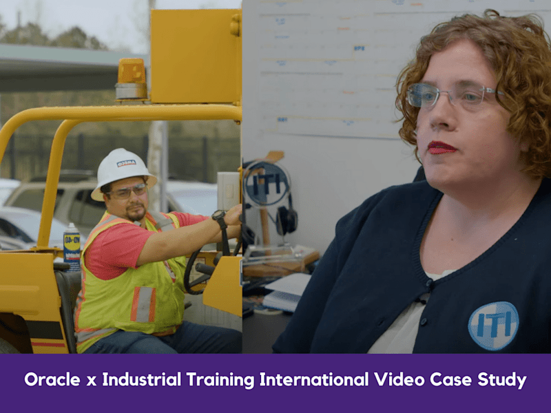 Cover image for Oracle x Industrial Training International Video Case Study