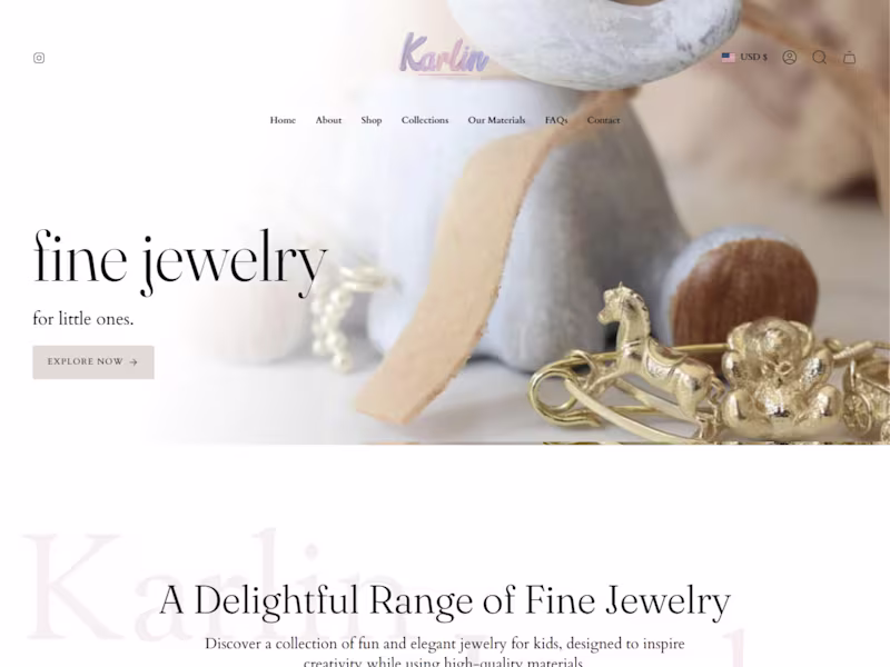 Cover image for I created a stylish and playful Shopify store for Karlin Jew...