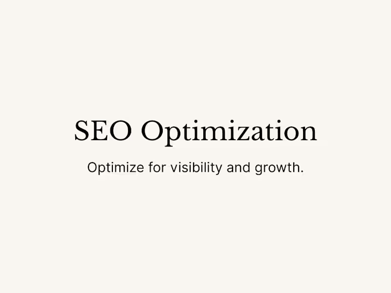 Cover image for SEO Optimization
