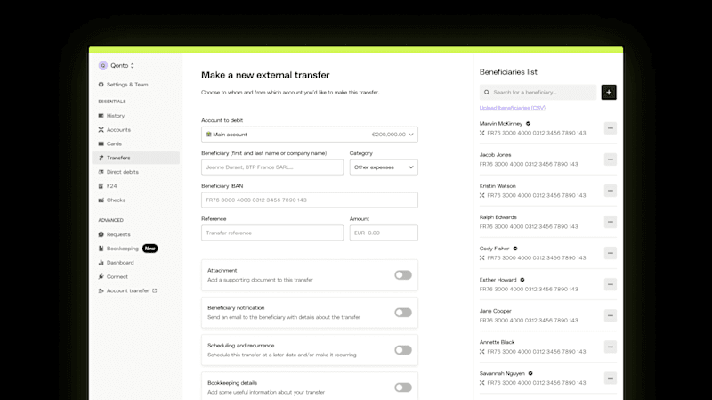 Cover image for Qonto — Transfer form redesign