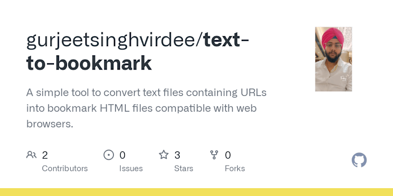 Cover image for Text to Bookmark HTML Converter