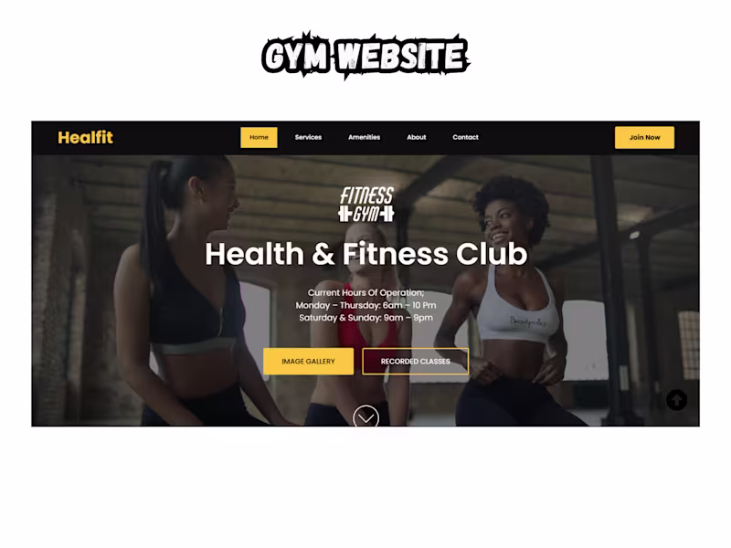 Cover image for Gym Website Design Project