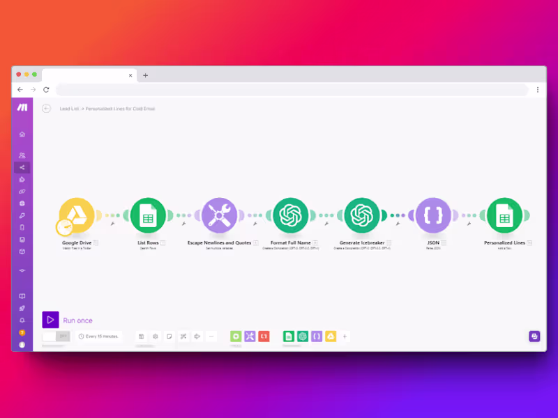 Cover image for Lead List -> Personalized Lines for Cold Email