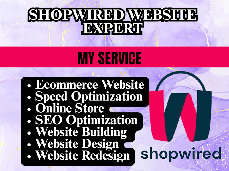 Cover image for I will build shopwired website store design redesign shopwired