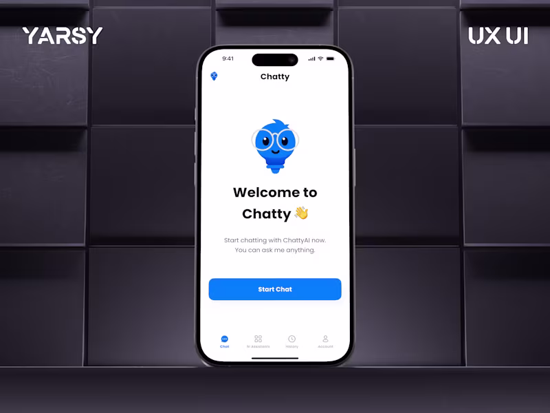 Cover image for Chatty - AI Chatbot | Mobile Application | App Design