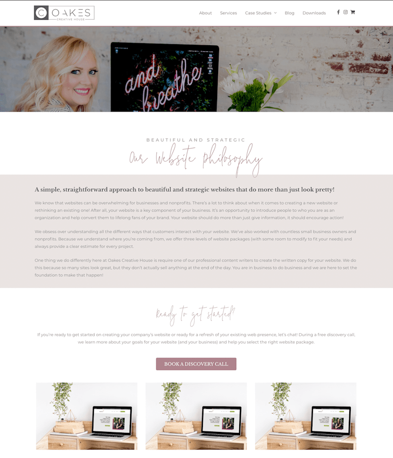 Cover image for Oakes Creative House Landing Page