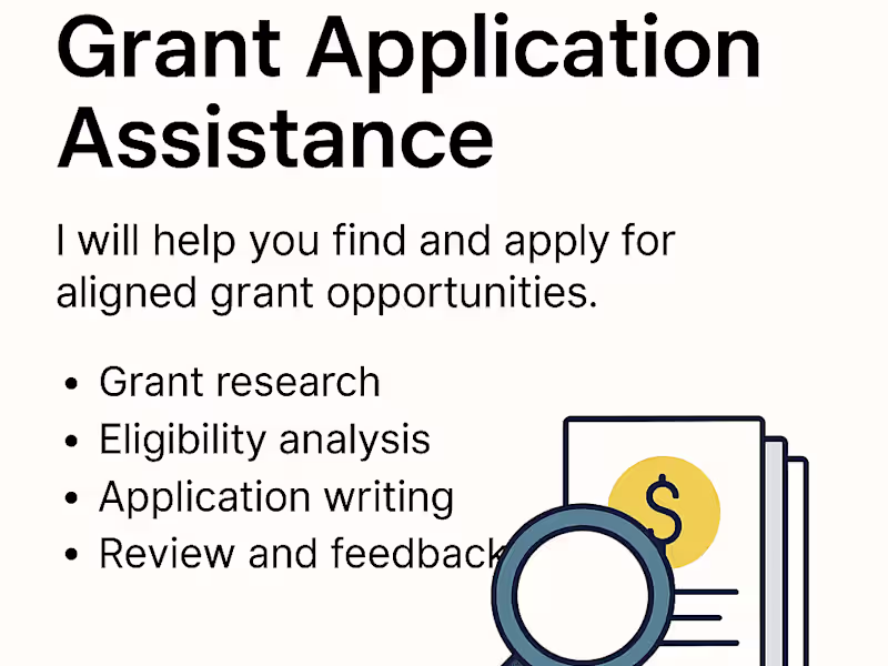 Cover image for Grant Application Support for Education, Wellness & Impact Work