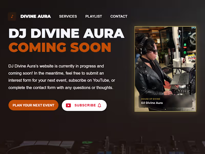 Cover image for DJ Divine Aura - Coming