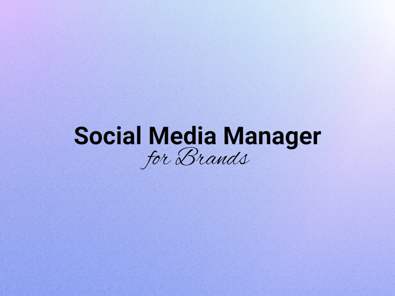 Cover image for Social media management for Brands