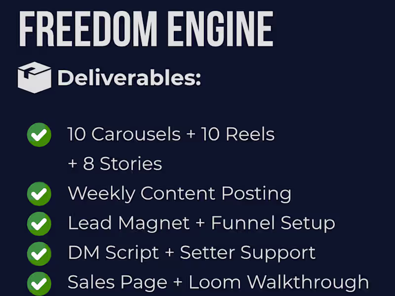 Cover image for Done-for-You IG Growth System: The Freedom Engine⚙️