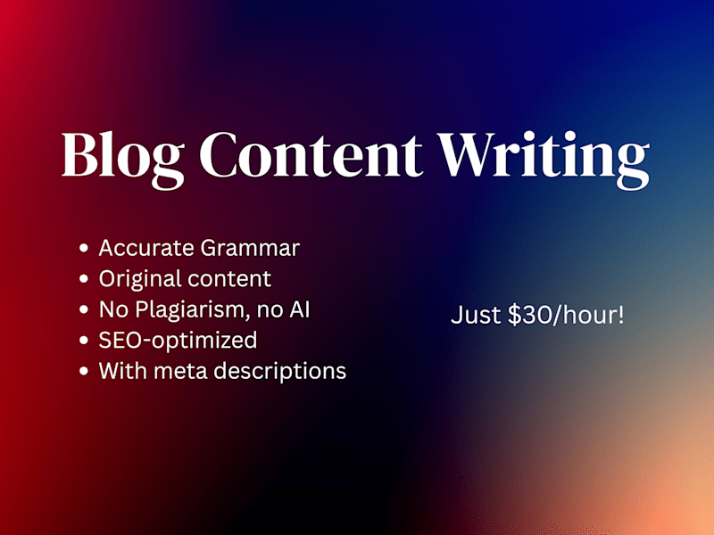 Cover image for SEO Content Writing - Blog Posts, Landing Page Copy, Email copy