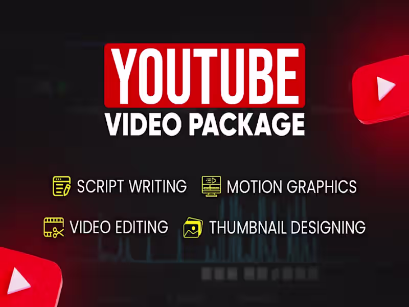 Cover image for YouTube Video Editor & Storyteller for High-Retention Fast Cuts