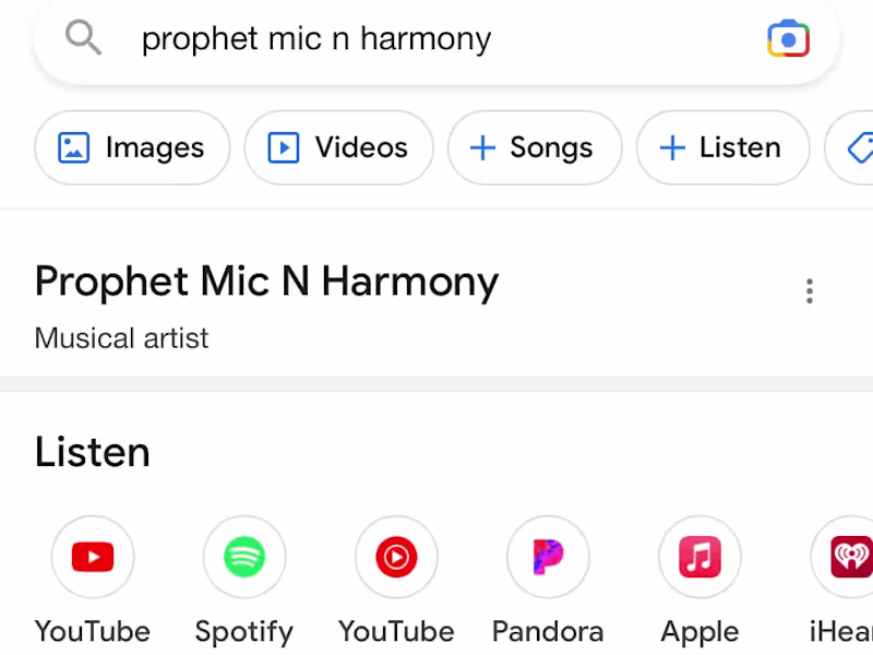 Cover image for prophet mic n harmony - Google Search
