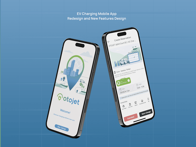 Cover image for Otojet EV Charging Mobile App UI/UX Design