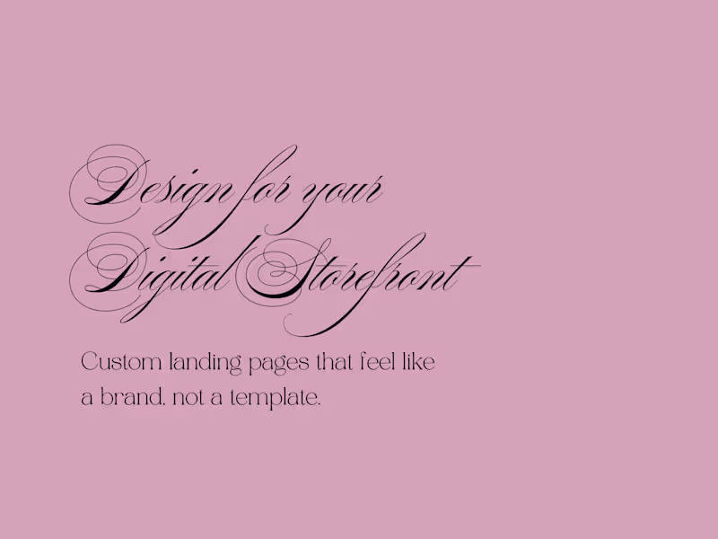 Cover image for Narrative Website Design for Fashion & Lifestyle Brands