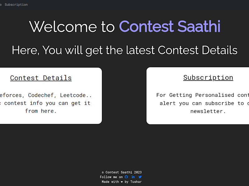 Cover image for Contest Saathi